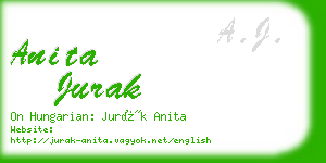 anita jurak business card